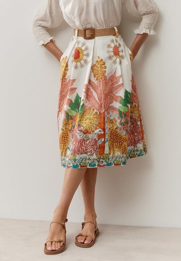 More & More Jungle Print Poplin Skirt Naisten Hame 61045053 4052/phantastic jungle print