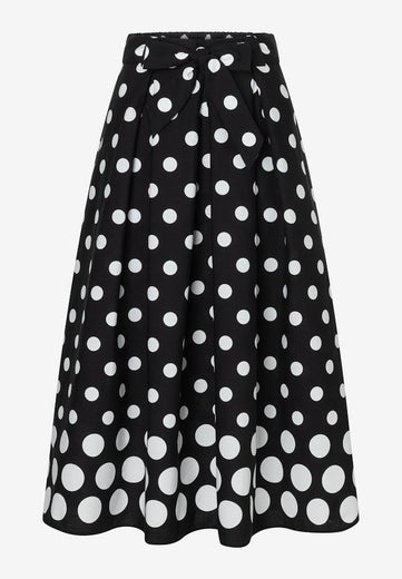 More & More Poplin Print Skirt Midi Naisten Hame 61825568 2790/various dots print