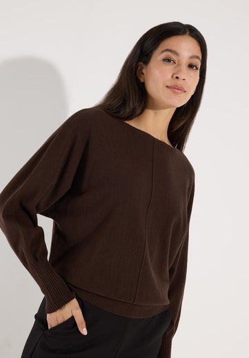 More & More Espresso Naisten Neule Dollman Pullover Longsleeve 0279 espresso brown 61911059