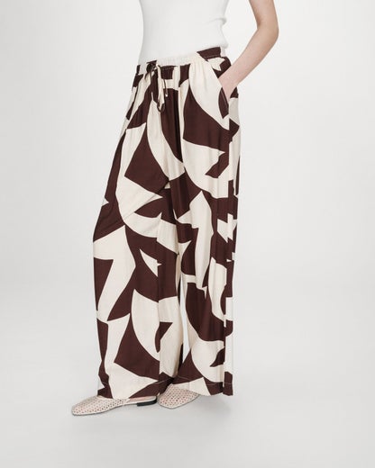 Grace&Mila Veni Naisten Housut SS 2613033 tummanruskea