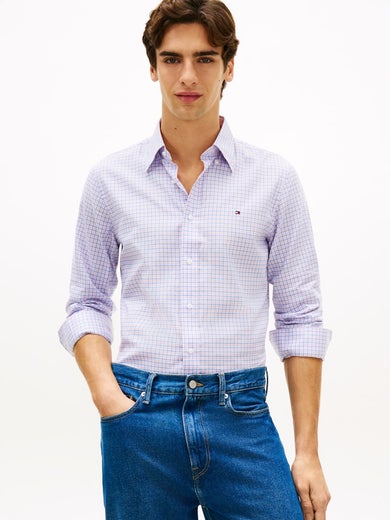 Tommy Hilfiger CL Oxford Business Check Shirt Regular Fit Miesten Paita MW0MW43019 tol/classic pink multi